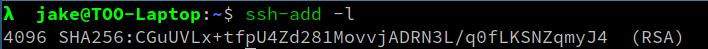 You can validate they're accessible using ssh-add -l, which should show the fingerprint of the key.